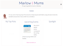 Tablet Screenshot of marlowmums.com